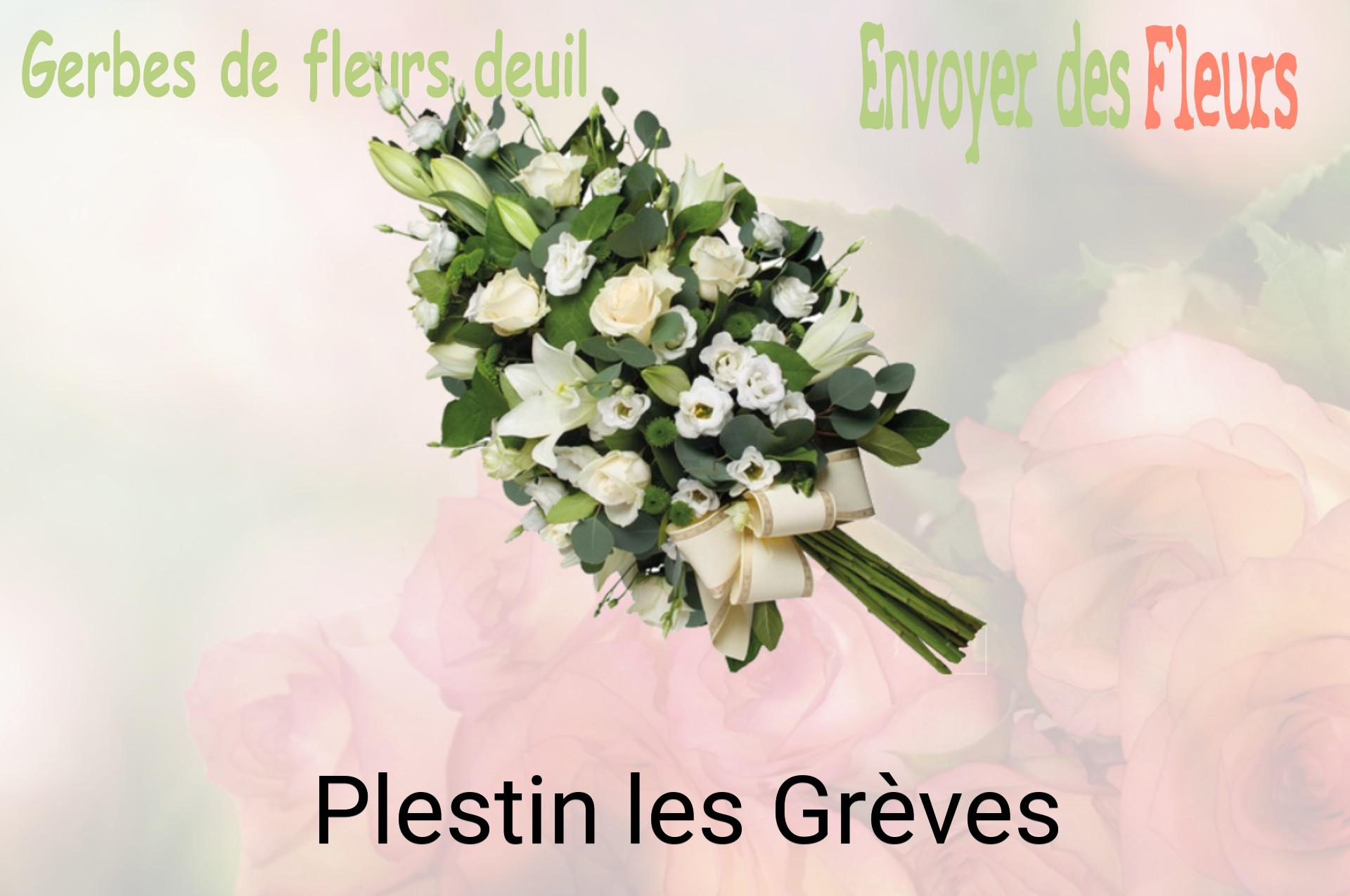 Gerbe de fleurs de deuil livrée à Plestin-les-Grèves